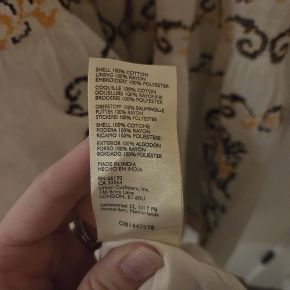 NWT Anthropologie Embroidered Halter Maxi Dress Size 12 In Ivory - Picture 13 of 14